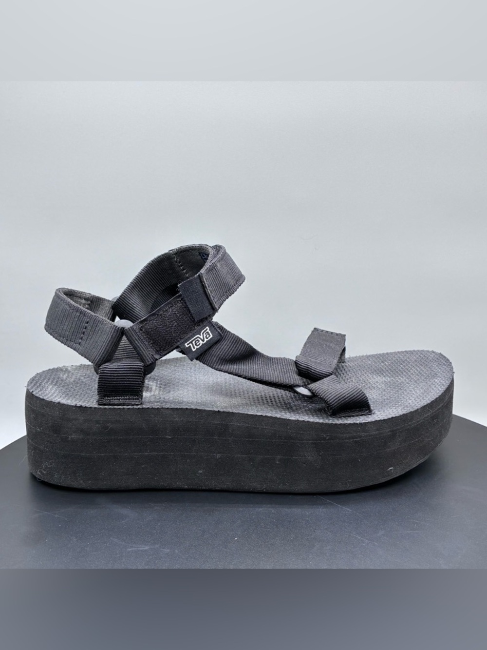 Teva Flatform Universal Sandals Platform Women 7 Black - Picture 4 of 10
